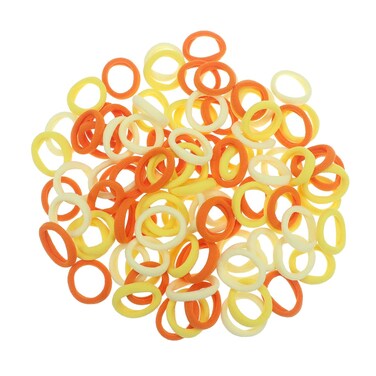 100 Pack Orange Color Baby Girls' Elastics Hair ties Toddlers' Ponytail Holder Accessories