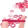 100 Pack Pink Color Nylon Elastics Hair Bands for Baby Girls' Small Hair Ropes