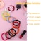AXEN 8PCS Elastic Hair Tie for Women Girls, Cotton Bands Soft Woven Ponytail Holders for Thick Hair and Curly Hair, Grapes Color