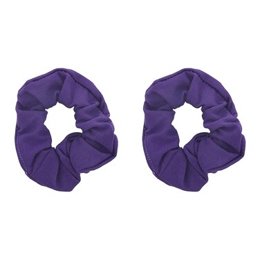 Set of 2 Solid Scrunchies (Purple)