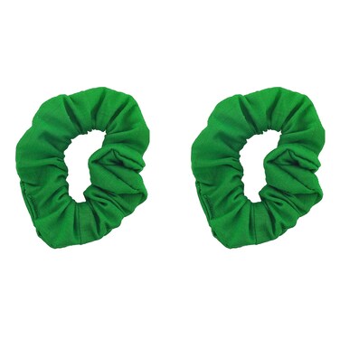 Set of 2 Solid Scrunchies (Green)