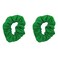 Set of 2 Solid Scrunchies (Green)