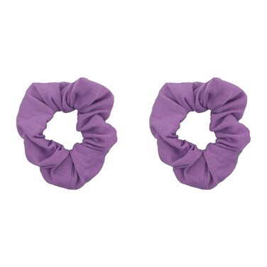 Set of 2 Solid Scrunchies (Lavender)