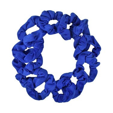 12 Pack Small Scrunchies Cotton Hair Scrunchy (Royal Blue)