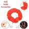 12 Pack Solid Hair Ties Scrunchies (Neon Orange)