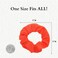 12 Pack Solid Hair Ties Scrunchies (Neon Orange)