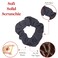 12 Pack Solid Hair Ties Scrunchies (Dark Heather Grey)