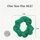 12 Pack Solid Hair Ties Scrunchies (Dark Green)