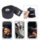 2 Rolls Black Disposable Barber Neck Paper Strips Professional Hairdressing Stretchy Wrap Barber Accessories for Salon Hair Cutting Shaving Styling