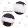 2Pcs Plush Furry Hair Pompoms, Ponytail Scrunchies Elastic Hair Ties for Women(White)