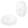 2Pcs Plush Furry Hair Pompoms, Ponytail Scrunchies Elastic Hair Ties for Women(White)