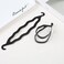 6Pcs Black Plastic Donut Hair Bun Maker Double Hook Hair Styler Hair Twist Braiding Tool for Women