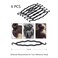 6Pcs Black Plastic Donut Hair Bun Maker Double Hook Hair Styler Hair Twist Braiding Tool for Women