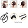 6Pcs Black Plastic Donut Hair Bun Maker Double Hook Hair Styler Hair Twist Braiding Tool for Women