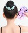QUUPY Dance Hair Net, 4PCS Bright Color Girls Ballet Bun Covers Mesh String Bobbles Elastic Band Hair Nets Accessories for Dancers Skating Gymnastics Performance