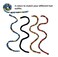 4 Pieces Spiral Lock Hair Tie for Dreadlocks - Iron Wire Embedded, Bendable Ponytail Holders - Long Dreadlock Accessory for Women &amp; Men with Thick Curly Hair