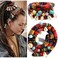 28 Pieces Spiral Lock Hair Tie Dreadlock Accessories Set, 2Pcs Colorful Bendable Wire Ponytail Holders, 26Pcs Shell Beads Pendant Jewerly for Women Men Thick Hair Ties Red