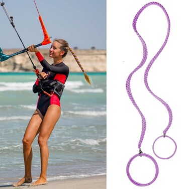 1 Pack 25" Purple Hair Ties No Damage for Swimming, Elastic Hair Tie for Women Girls Strong Ponytail Holders for Long Thick Curly Hair Stretchy No Snag Hair Bands for Sports Beach Pool