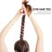 3 Packs 25" Black Elastic No Damage Hair Ties for Long Thick Hair - Ponytail Holders for Women's Braided Hair, Water Sport and Wind Protection