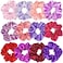 12 Pcs Satin Silk Hair Scrunchies Soft Hair Ties Fashion Hair Bands Hair Bow Ropes Hair Elastic Bracelet Ponytail Holders Hair Accessories (4.5 Inch, Assorted Red and Purple)