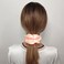 Sufermoe Satin Silk Hair Scrunchies, 12 Count - Light Orange (4.5 Inch) Elastic Hair Ties, Hair Bands, Ponytail Holders and Accessories for Women and Girls