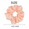 Sufermoe Satin Silk Hair Scrunchies, 12 Count - Light Orange (4.5 Inch) Elastic Hair Ties, Hair Bands, Ponytail Holders and Accessories for Women and Girls