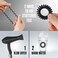 TailaiMei 30 Pcs Spiral Hair Ties, No Crease Coil Hair Ties, Phone Cord Hair Ties for Thick Hair - Women Ponytail Holder Elastics(Black&amp;Transparent)