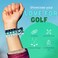 Sportybella Girls Hair Ties for Golf Accessories, 7 Count - Hair Elastics with Golf Club Design, No Crease Hair Ties for Female Golfers - Green, Black