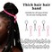 6 Pcs Long Adjustable Hair Ties for Thick, Afro Puff Ponytail Ties for Natural Curly Hair, High Puff and Updos (Black, Pink)