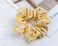Daisy Scrunchies Hair Elastics for Women Girls Satin Hair Scrunchies with Daisy Flower Hair Rubber Bands for Thick Hair Styling Accessories 5 Pcs
