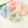 Daisy Scrunchies Hair Elastics Ties for Women Girls Floral Hair Scrunchies with Daisy Flower Hair Rubber Bands Ponytail Holders for Thick Hair Styling Accessories 4 Pcs