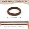 C&Eacute;LLOT 100PCS Hair Ties for Women,No Crease Elastic Hair Ties,4cm in Diameter Seamless Nylon Hair Bands Normal Ponytail Holders Hair Ties for Girls Toddlers Kids and Children(Brown)