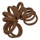 Cyndibands Seamless Hair Ties - Brown - Gentle Hair Ties No Damage, Standard Size 1.5 Inch, Soft and Stretchy Nylon Fabric Ponytail Holders - 12 Count