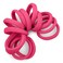 Cyndibands Seamless Hair Ties - Pink - Gentle Hair Ties No Damage, Standard Size 1.5 Inch, Soft and Stretchy Nylon Fabric Ponytail Holders - 12 Count