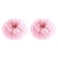 2 PCS Pink Pom Pom Hair Tie Fuzzy Furry Faux Rabbit Fur Scrunchies for Girls Women Hair Accessories