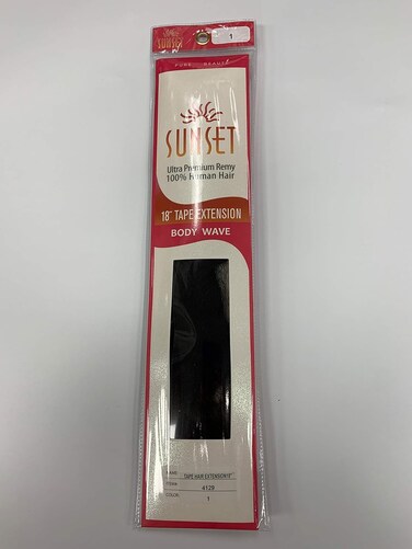 Sunset Pure Beaute' Ultra Premium Tape Hair Extensions - 18 Inches Body Wave Color #F6/27