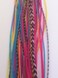 Feather Hair Extension &ndash; Yellow, Pink, Aquamarine &amp; Grizzly, Five Genuine Rooster Feathers Bonded at the Tip, Ranging from 8 to 12 Inches, One Extension