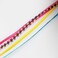 Feather Hair Extension &ndash; Yellow, Pink, Aquamarine &amp; Grizzly, Five Genuine Rooster Feathers Bonded at the Tip, Ranging from 8 to 12 Inches, One Extension