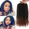 8Pack 12 Inch Crochet Hair Spring Senegalese Twist Crochet Braids Curl End Braid Hair Extensions Spring Twist Crotchet Hair for Black Women (12inch, Black Mix Brown(1B/30#))