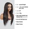 Straight Lace Front Wig Layered 26 Inch Long Waist Length Middle Center Part Wig for Black Women Heat Resistant Synthetic Wigs DPL001 (26 Inch, 2-Dark Brown)