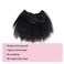 Kabadu Hair 9a Grade Clip In Hair Mongolian Afro Kinky Curly Clip In hair 8pcs 18clips/set Mongolian Virgin Human Hair Clip Ins Natural Black Color (1 bundle 10inch, natural black)