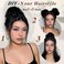 HMD 100% Human Hair Bun Messy Bun Extensions Human Hair Messy Rose Bun Hair Piece Curly Hair Bun with Elastic Band Hair Bun Hair Extensions Tousled Updo Hairpieces for Women(Brown Black)