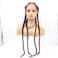 Wine Red Synthetic Braided Lace Front Wig 4x Twist Braids Wig with Baby Hair Heat Resistant Fiber Wig for Cosplay Party 30inch&hellip;