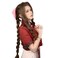 Aerith Gainsborough Long Braids Synthetic Hair Brown Anime Halloween Carnival Comic Exhibition Cosplay Hair Natural COS Ombre Wigs with Bangs