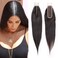 SingleBestHair Lace Closure Human Hair Silky Straight 2x6 Deep Part Closure with Baby Hair 100% Unprocessed Brazilian Virign Remy Hair Natural Color 12inch