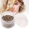 1000pcs Silicone Lined Micro Rings Hair Extension Links Beads Hair Extension Tool (3mm x 2mm)(Light Brown)