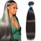 Cranberry Hair Brazilian Virgin Human Hair Straight 1 Bundle Unprocessed Virgin Brazilian Hair Straight Human Hair Weave Weft Natural Black 18Inch