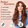 NAYOO Long Auburn Wavy Wig for Women 26 Inch Middle Part Curly Wavy Wig Natural Looking Synthetic Heat Resistant Fiber Wig for Daily Party Use (Auburn)