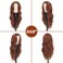 NAYOO Long Auburn Wavy Wig for Women 26 Inch Middle Part Curly Wavy Wig Natural Looking Synthetic Heat Resistant Fiber Wig for Daily Party Use (Auburn)