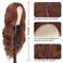 NAYOO Long Auburn Wavy Wig for Women 26 Inch Middle Part Curly Wavy Wig Natural Looking Synthetic Heat Resistant Fiber Wig for Daily Party Use (Auburn)